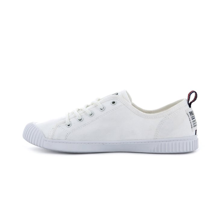 Baskets Palladium Easy Dentelle Tela Low Tops Femme Blanche | FR AGQ136V